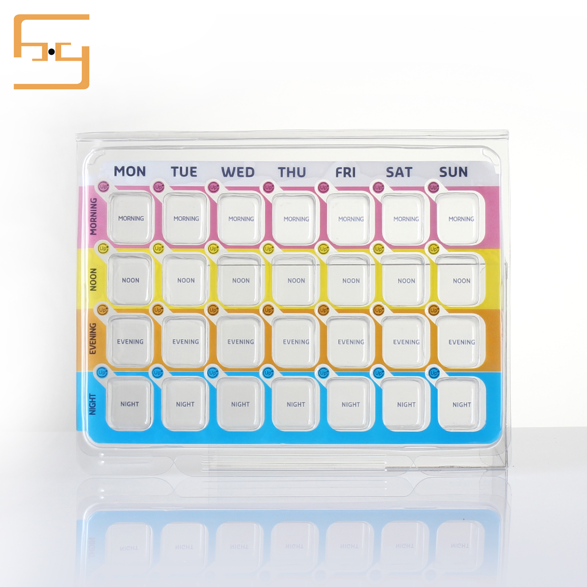 Wholesale Colourful Plastic Cute Colorful Medicine 7 Day Pill Tray 3
