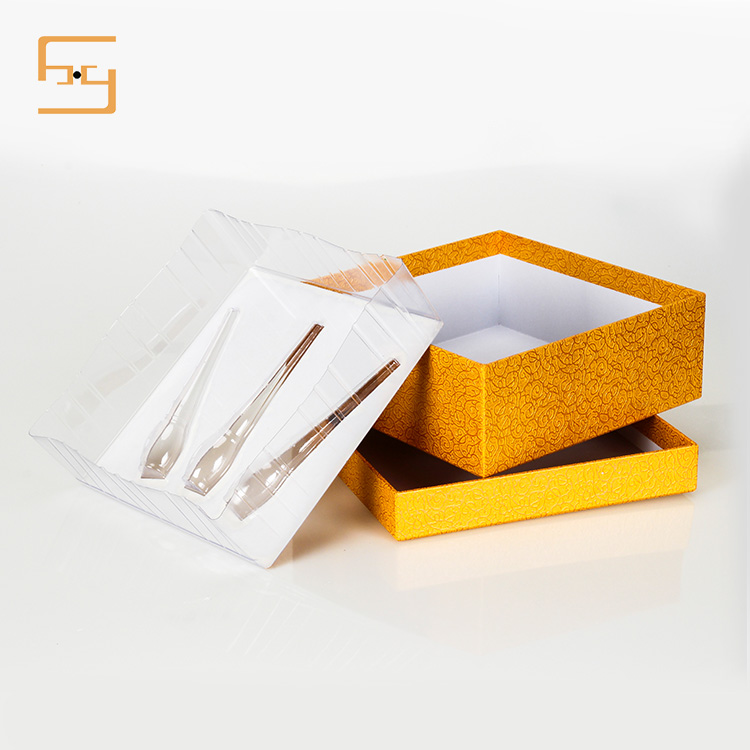Custom Luxury Golden Paper Boxes And  Plastic Cosmetic Eyeliner Bottle Insert Tray 3