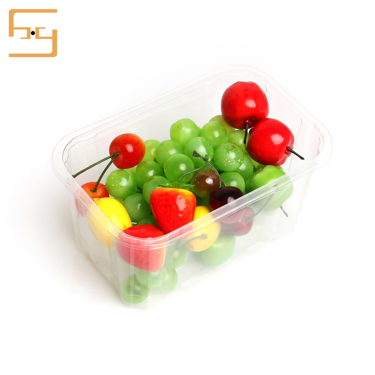 Hot sale disposable PET clamshell fruit clear plastic fruit grape box 3
