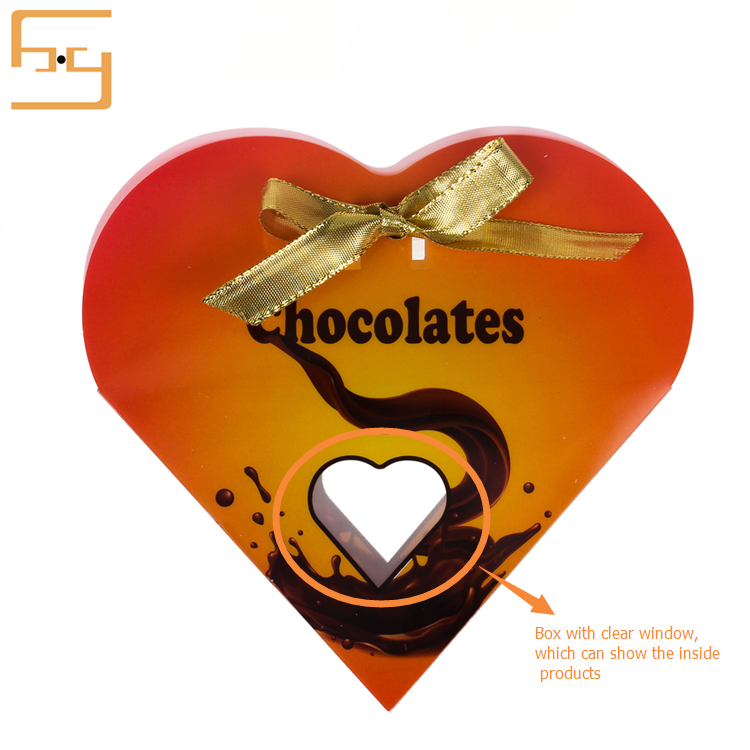 Custom Luxury Biodegradable Gift Truffles Chocolate Bar Plastic Heart Shape Chocolate Packaging Box 3