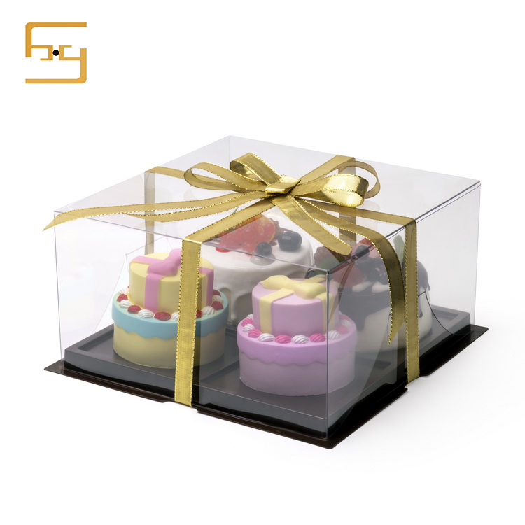Custom Eco-friendly Transparent Wedding Cake Gift Box Transparent Cake Box Packaging 5