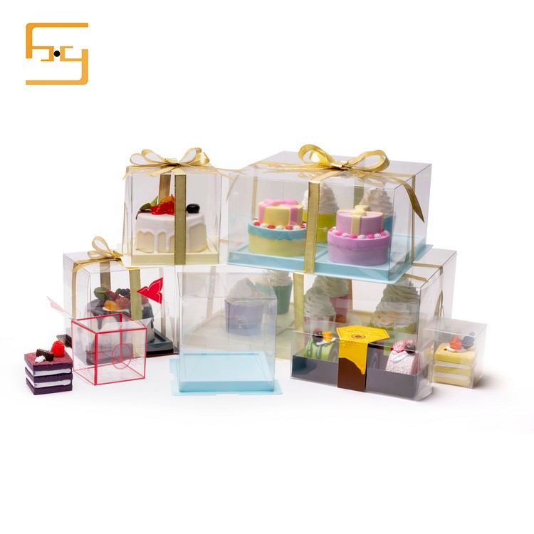 Max 60cm! Transparent Elegant Plastic Larger Boxes for Cake Packing