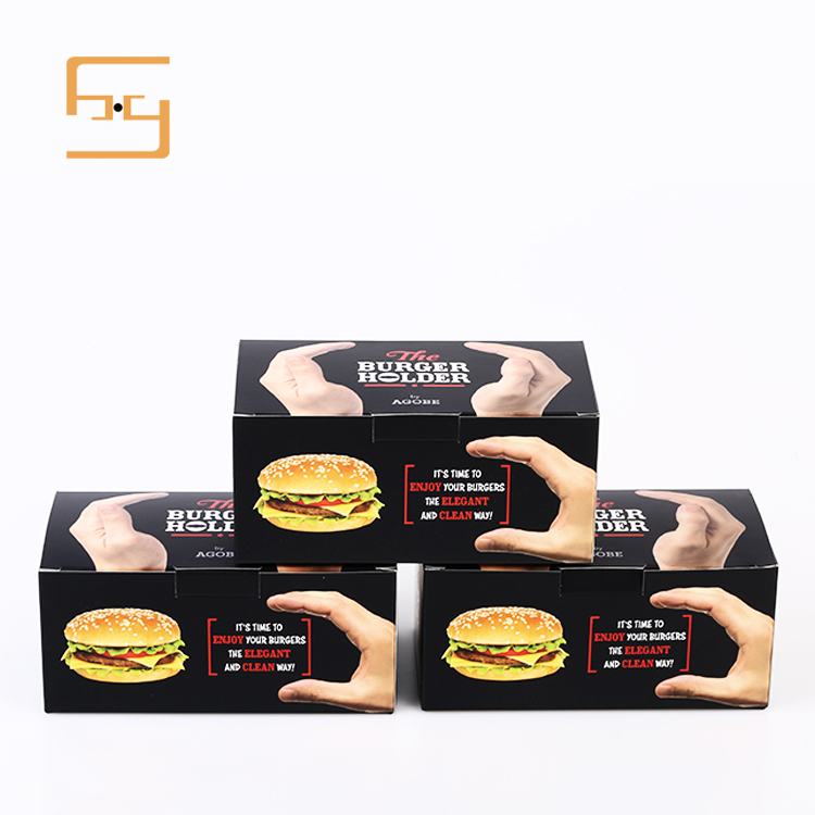 Custom Printed Burger Box Biodegradable Burger Box Burger Holder Box 3