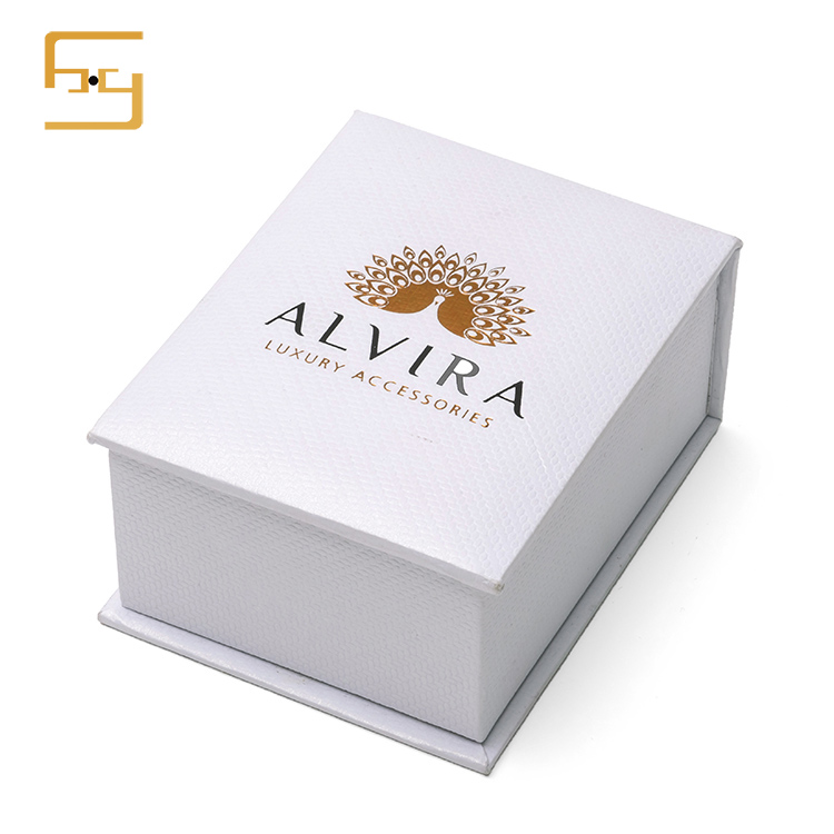 Luxury Custom Logo Printed necklace packaging paper box with magnetic closure 3