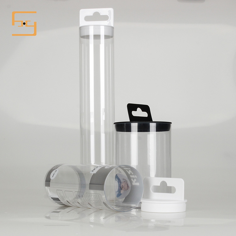 Plastic blister cylinder packaging PVC clear tube gift boxes round tube packaging for gifts 3