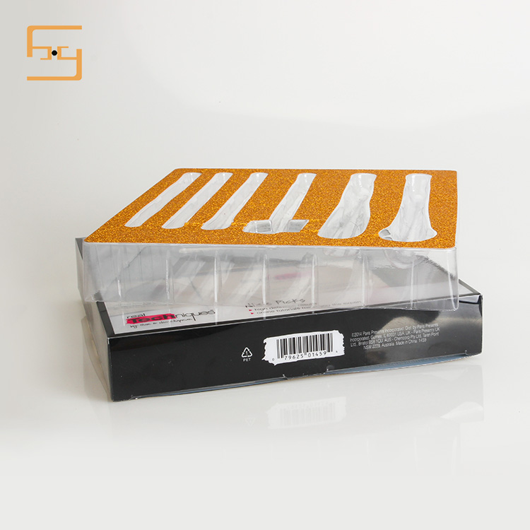 Custom Fashionable Plastic Cosmetic Makeup Brush Set Packaging Box