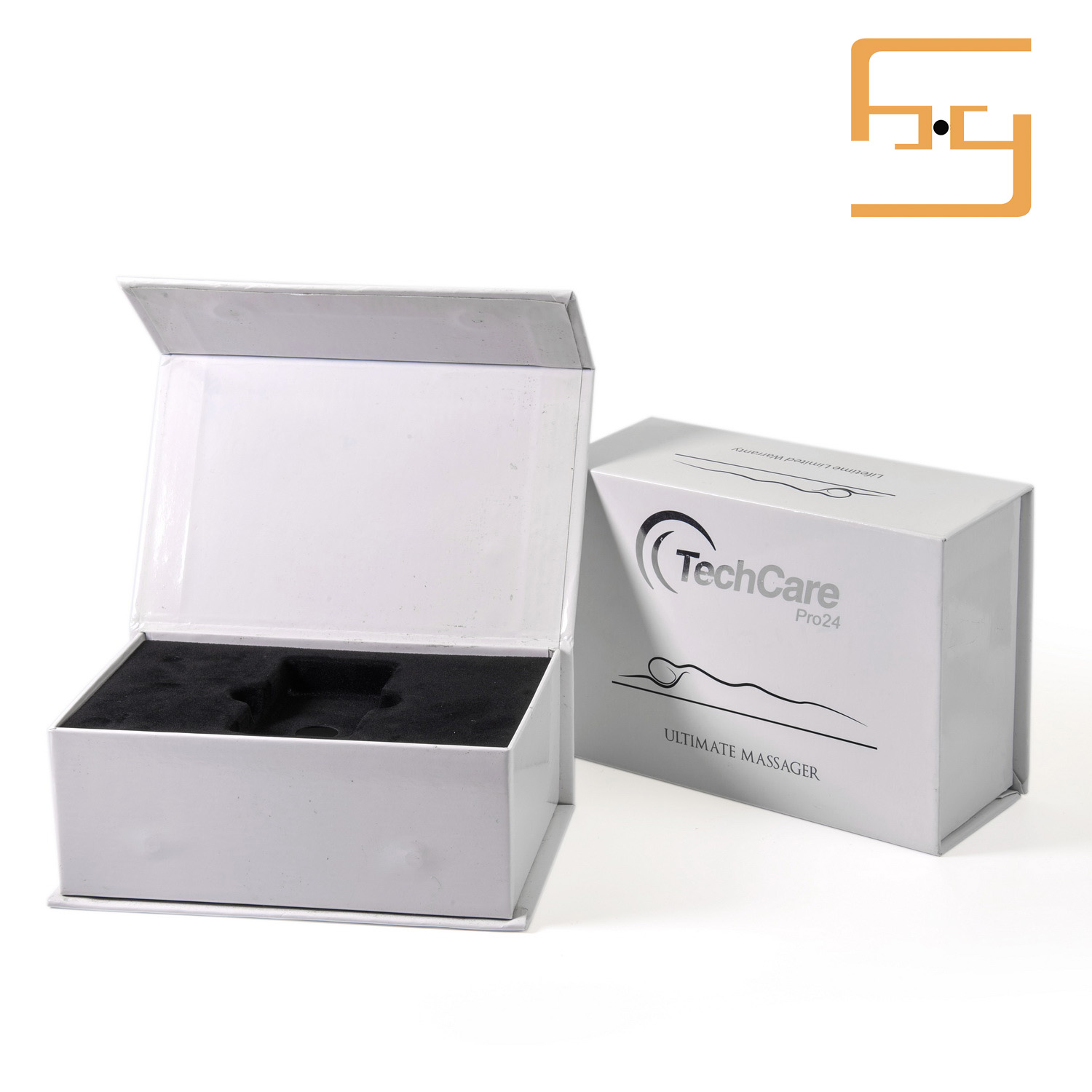 White magnetic closure folding gift box Customized Details