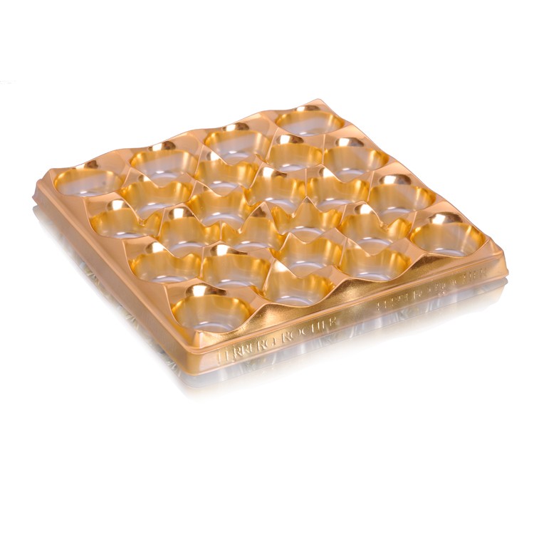 golden chocolate plastic trays packaging  customized Details