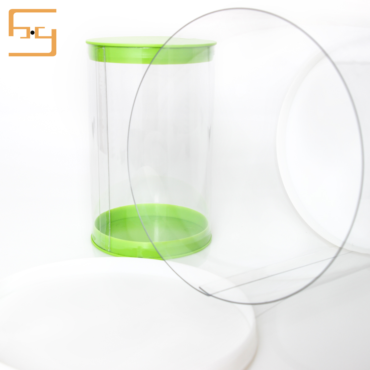 Custom Round Transparent Clear PETG / PVC / Plastic Packing Food Tubes With Caps