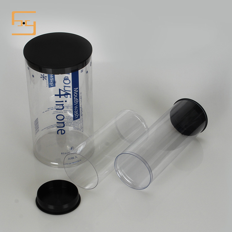 Cylinder plastic container Customized Details 7