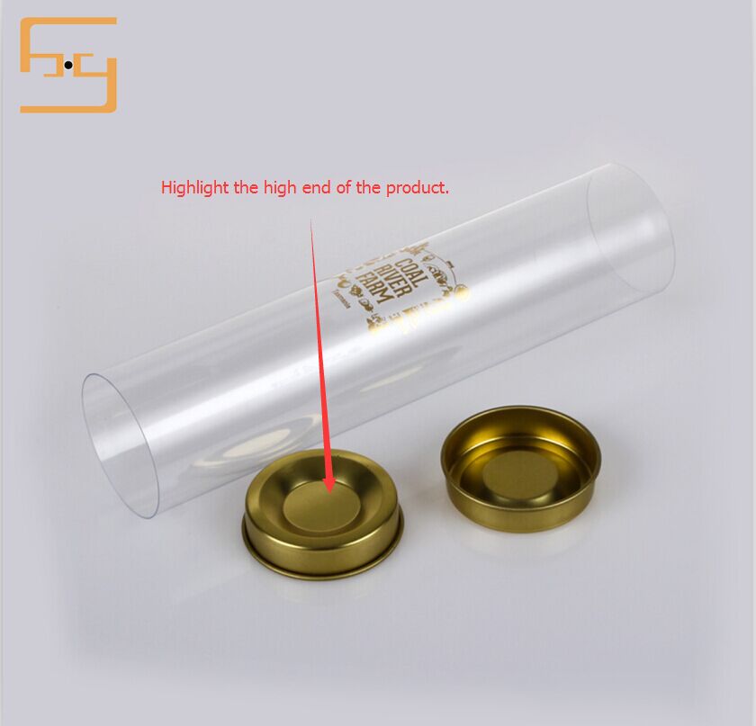 Cylinder packaging box t-shirt tube packaging plastic round box for clothing packaging