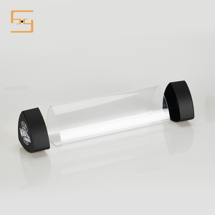 Custom printed clear PVC cylinder tube box with lid Transparent PET PVC plastic cylinder tube box with good glue quality 5