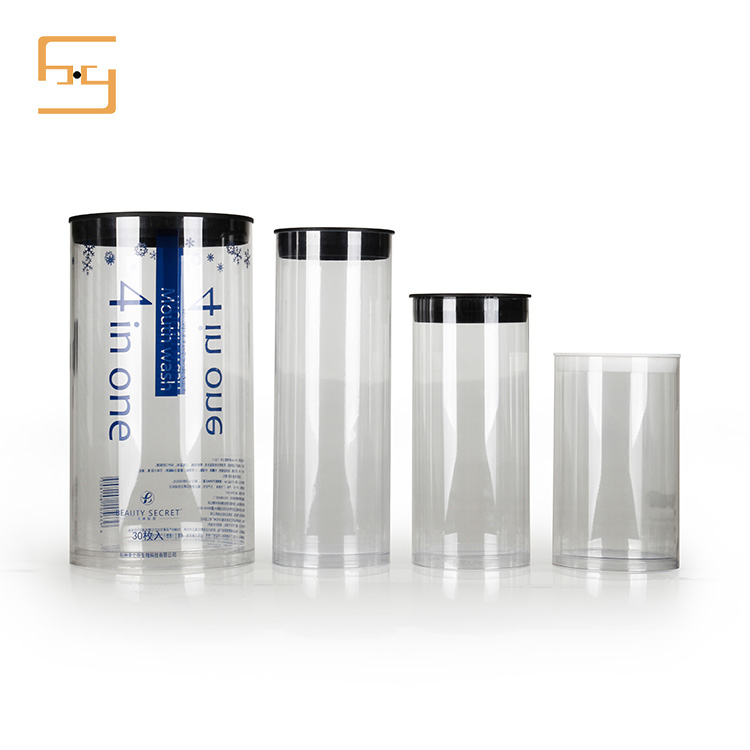 Clear Round Plastic Cylinder Pipe Packaging Tube 3