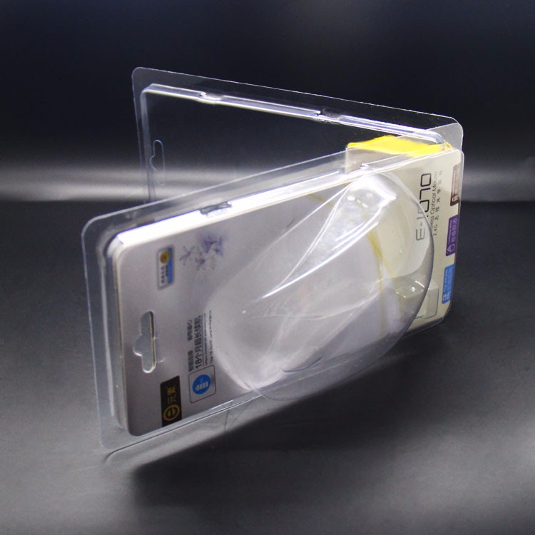 Custom Clear Clamshell Blister Packs Hanging Plastic Clamshell for mouse