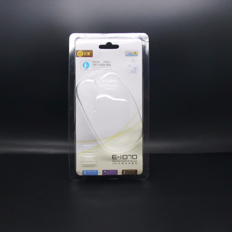 Custom Clear Clamshell Blister Packs Hanging Plastic Clamshell for mouse 5