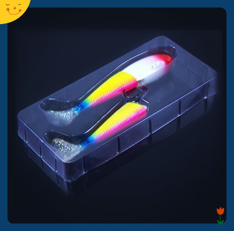 Custom clear plastic fishing lure packaging and display box 5