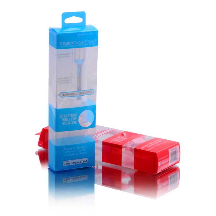 USB plastic box packaging with printing/electronic packaging box for USB 3