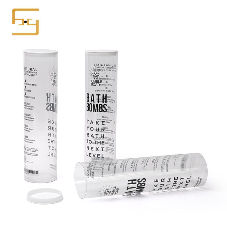Custom logo or clear plastic cylinder tubes packaging box 3