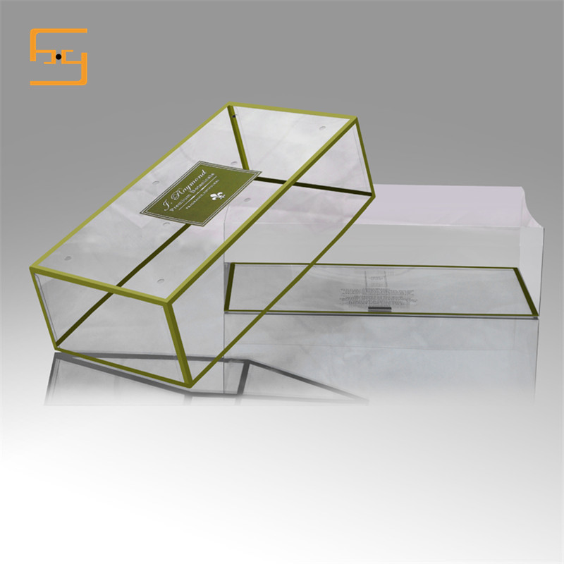 High quality wholesale Clear packaging with handle PET PLA RPET DPET plastic box