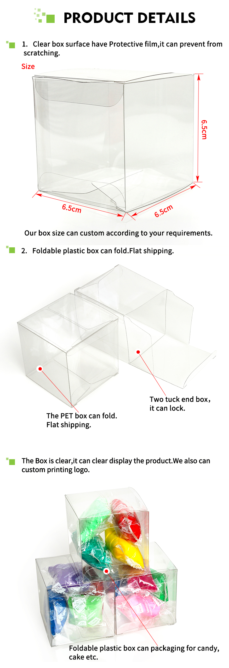Hot Selling PVC package box custom PET box