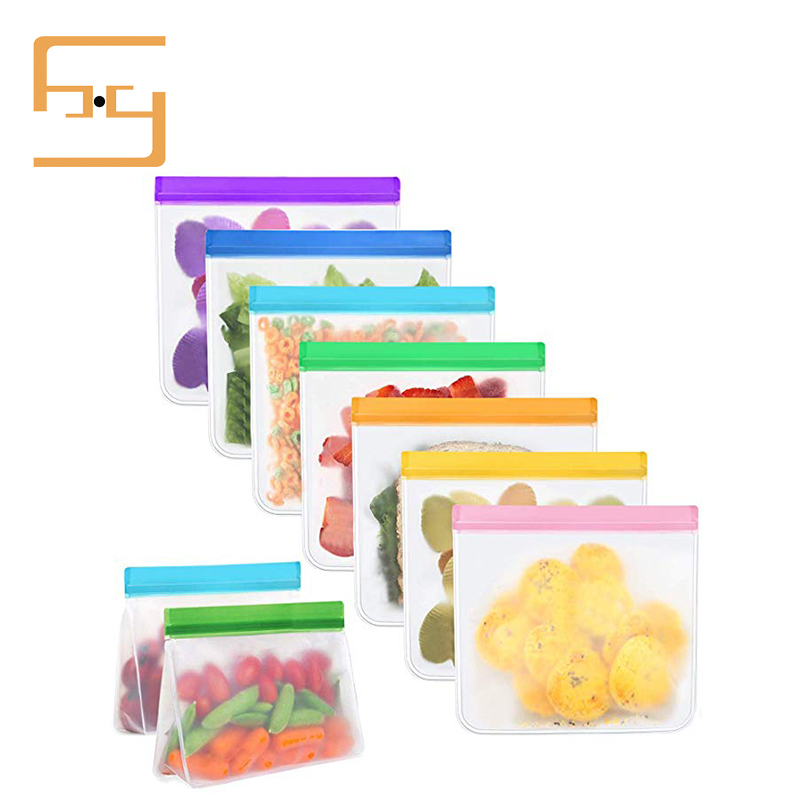 FDA Grade Reusable PEVA Kids Snack Leakproof  Bags For Travel Home and Organization 3