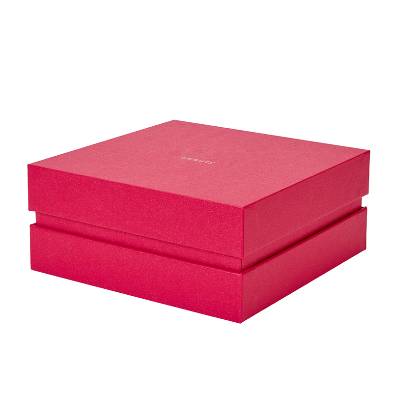 red lotion lid and base box paper boxes for cosmetics