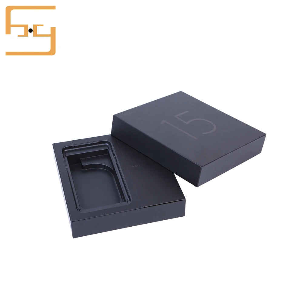 black inner packaging paper boxes for electronic