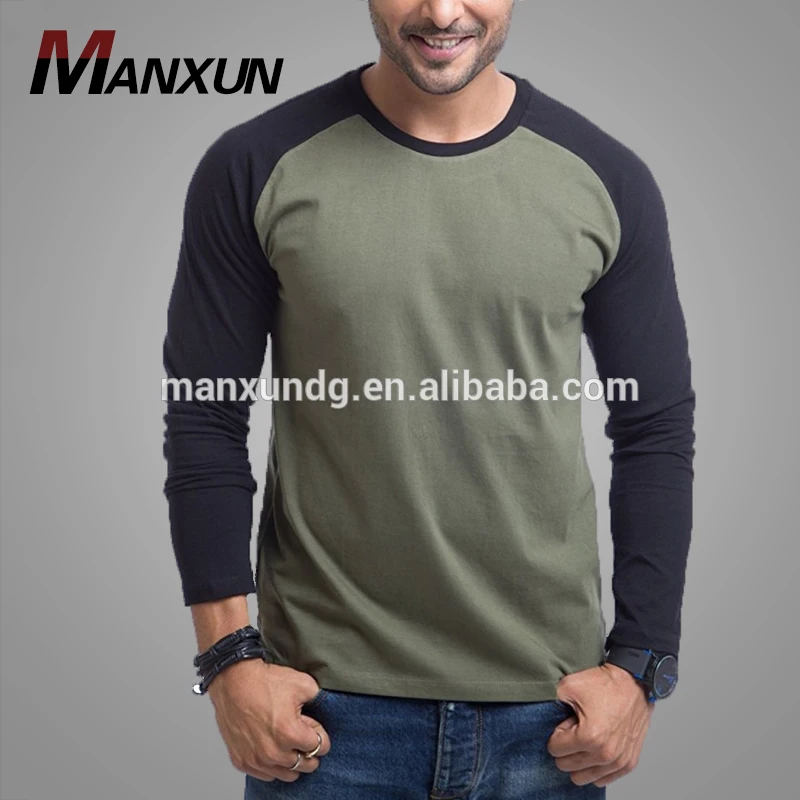 2017 Men's T-shirt With Heat Transfer Custom Printing Cotton Men's T-shirt Sportswear Slim Fit T-shirt Long Sleeve Sweatshirt