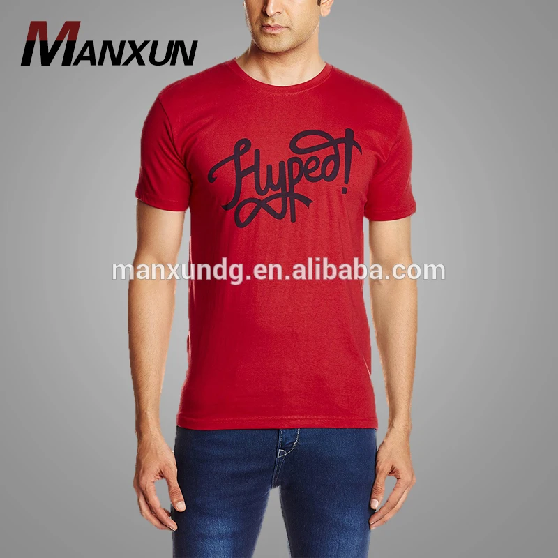 2017 Wholesale Custom New Design Men Top Red Short Sleeve Cotton T Shirt Short Sleeve Sweatshirt Running T-shirts Wear For Men