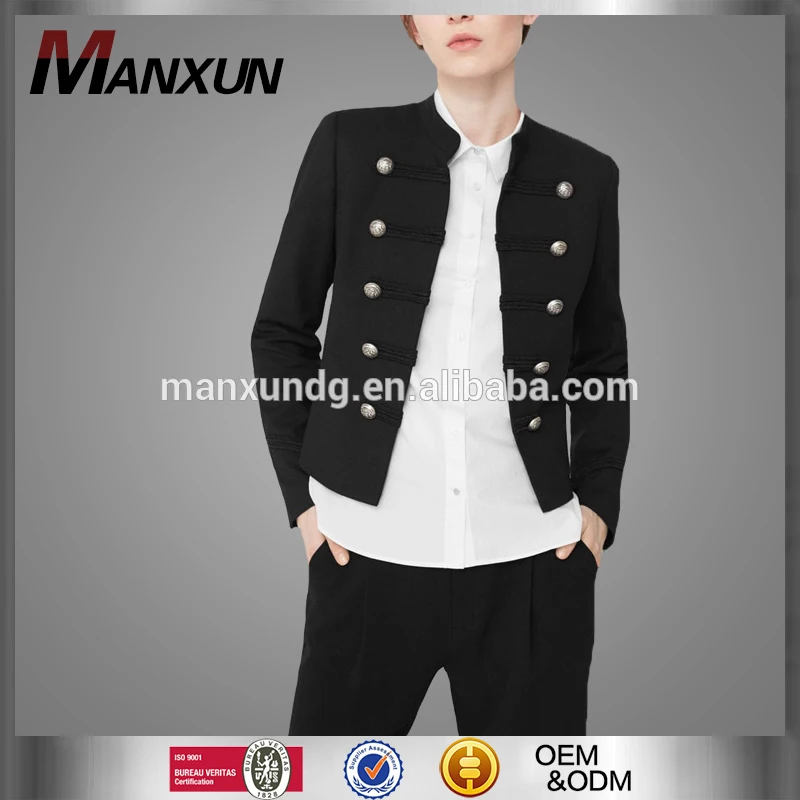 High Fashion Women Black Long Sleeve Business Wear Fitted Formal Suits For Office Work Wear