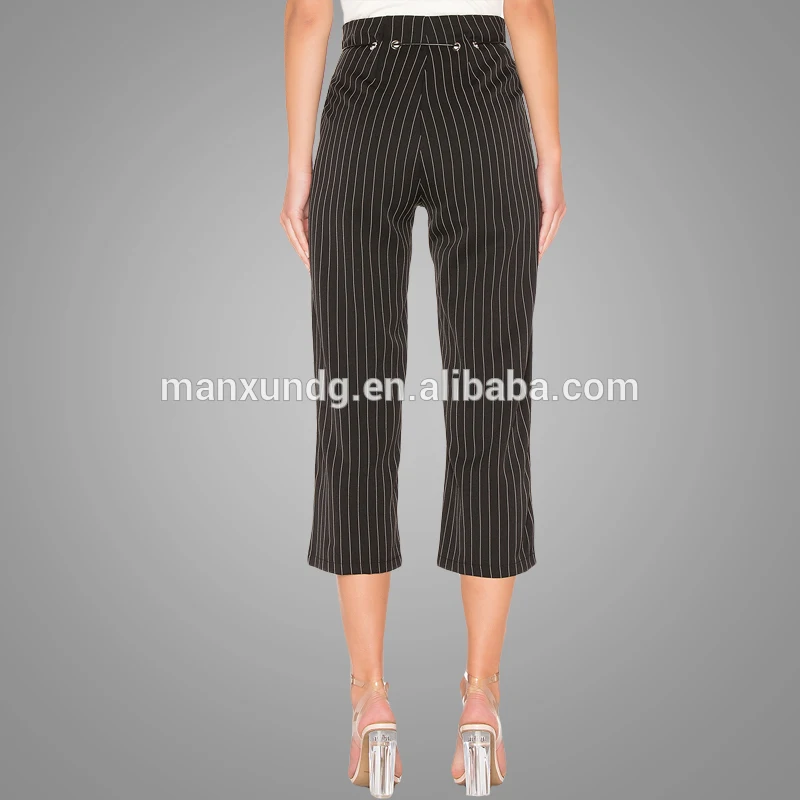 2018 New Arrival Fashion Ladies Striped Women Pants Custom Vintage Casual Pants Wholesale Direct Factory 5