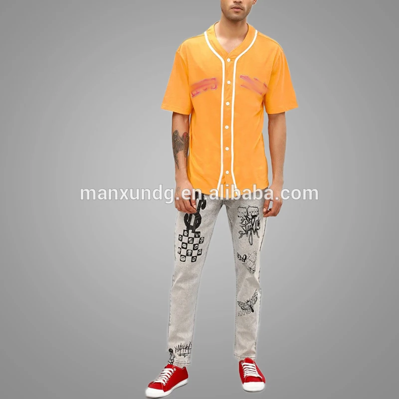 men fashion short sleeve print shirt Manxun08141705J Details 3
