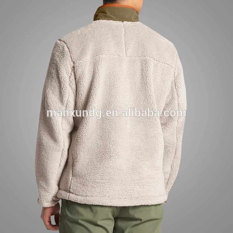 Fashion Men Oversized Sherpa Fleece Full Zip Jacket Custom Winter Jacket For Men Cheap China Wholesale Clothing 7