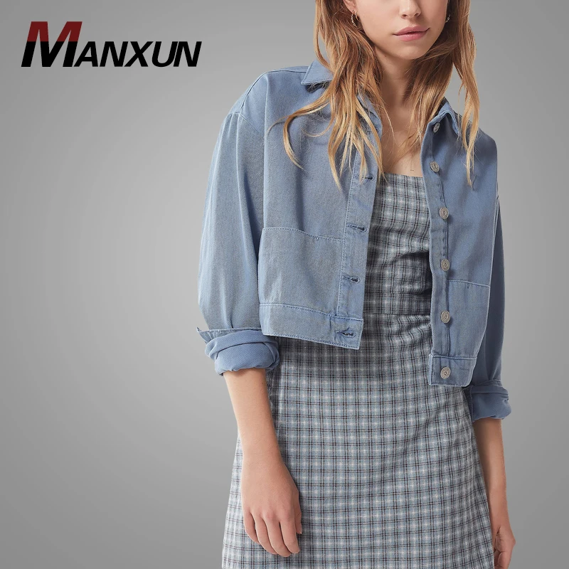 2018 Fashion Women Crop Jacket Latest Design Elegant Jacket Ladies Autumn Casual Coat Hot Sell