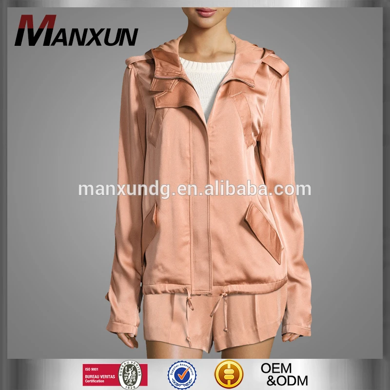 Wholesale Casual Women Clothing Utility Pink Jacket With Hood And Shorts Fashionable Sweatsuit