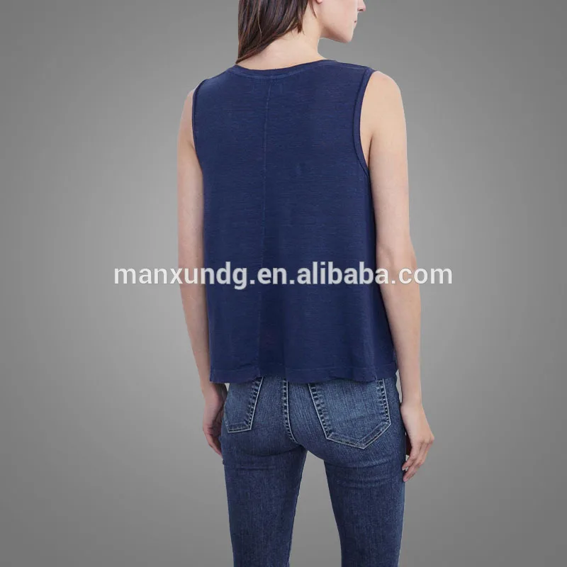 Summer Fashion Linen Knit Swing Tank Tops Tee Custom Logo Spaghetti Strap Crop Tanks for Girls 3