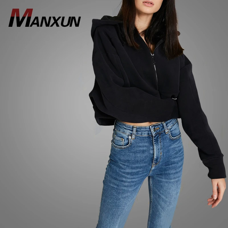 2018 Solid Color Hoody Design Short Coat Newest Casual Long Sleeve Spring Blouse Tops High Popular Oversized Women Apparel