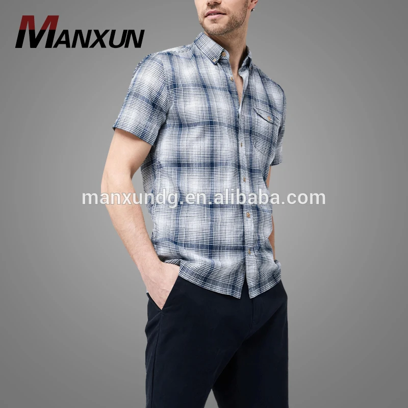 Online Shopping Cheap Custom Button Down Check Latest Shirt Designs For Men