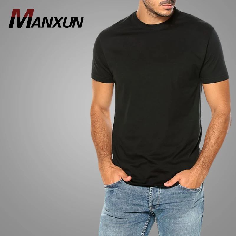 2018 New Fashion Black Plain Tshirts Custom Cheap Wholesale Men T Shirt Mens Casual T-shirt