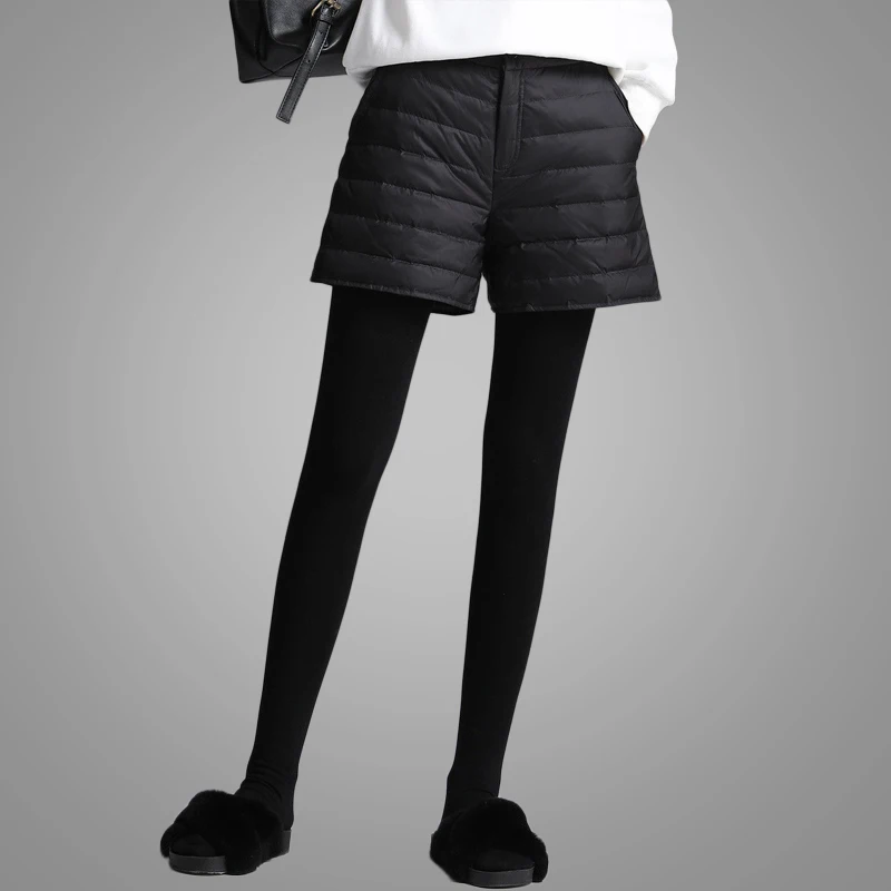 2018 New Womens Commuter Simple Wild Shorts Casual Fashion Personality Down Short Pants 9
