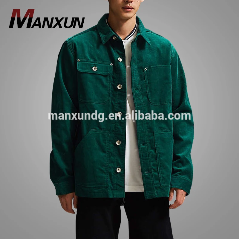 Chinese Clothing Manufacturers Wholesale Custom Men Corduroy Jacket With Buttons
