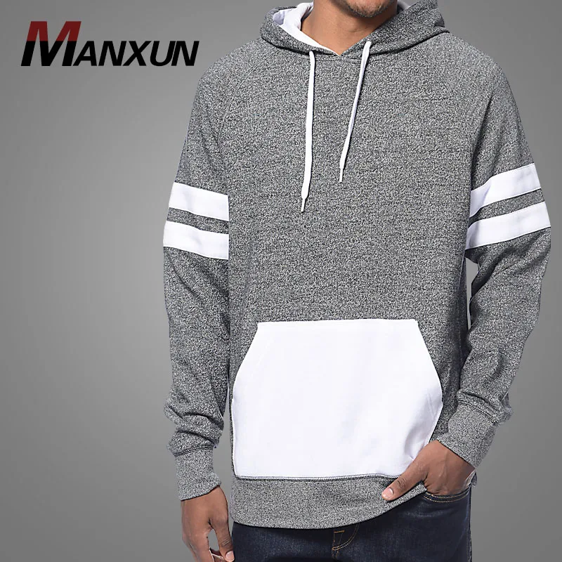 2018 New Trending White Stripe Hoodie Front Pouch Pocket Mens Clothing Hoodies & Sweatshirts