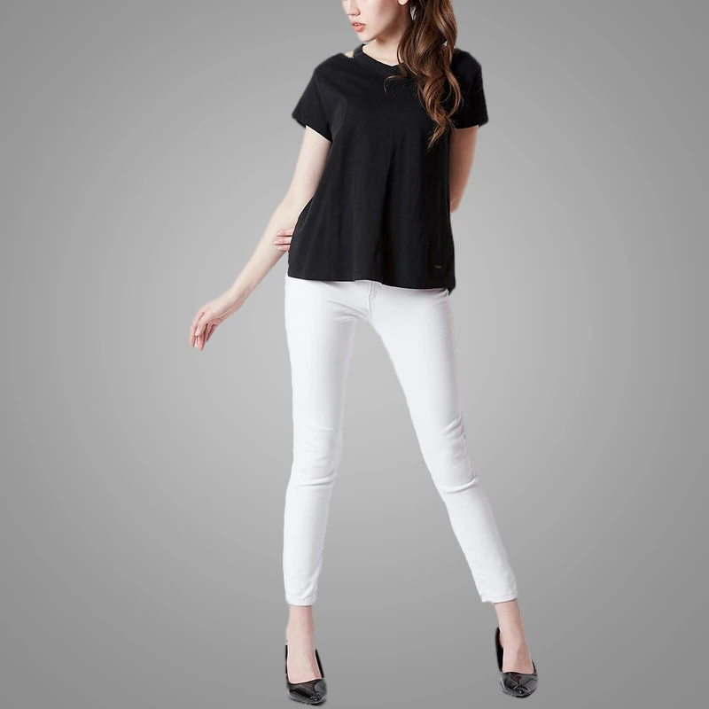 High Quality fashion woman oversized jersey tee 3