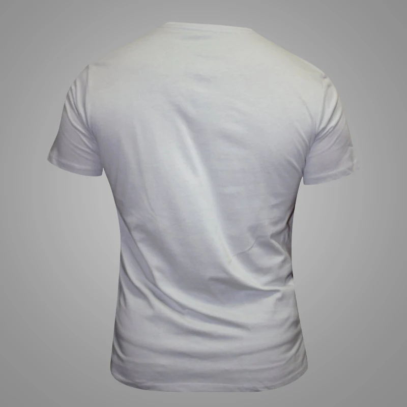100% Polyester Cartoon Character Printed T-shirt for Men Custom White Mens T-shirt 5