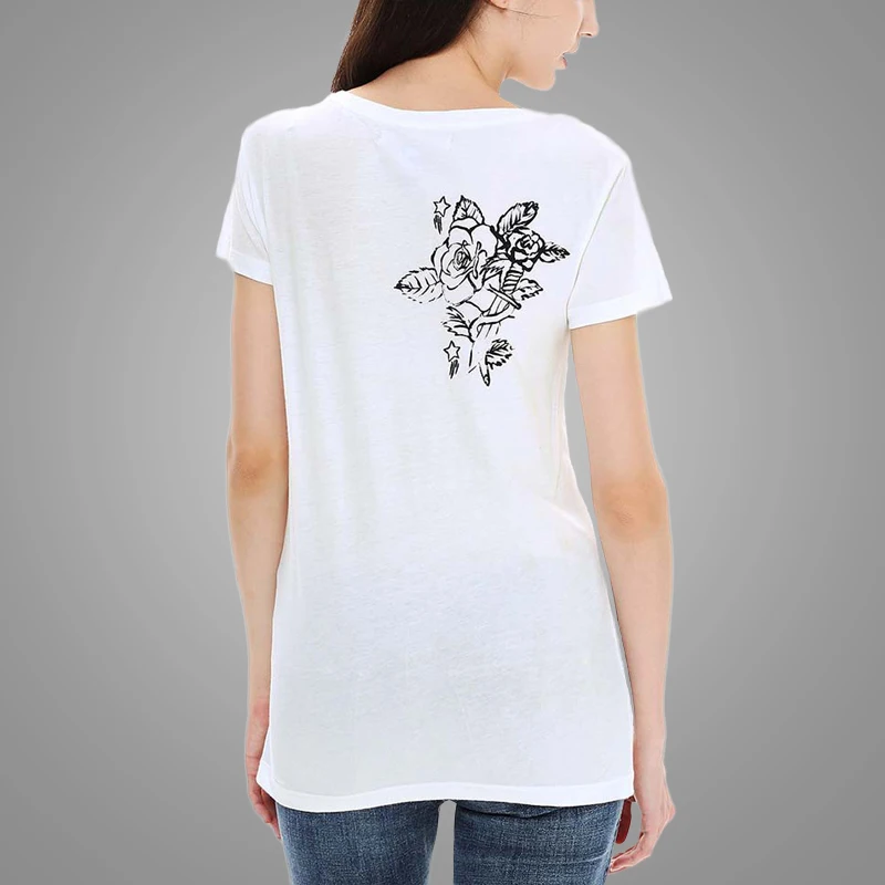 White Custom Printing Women T-shirt Wholesale Quick Dry China 100% Cotton Girls Lady Long T-shirt 7