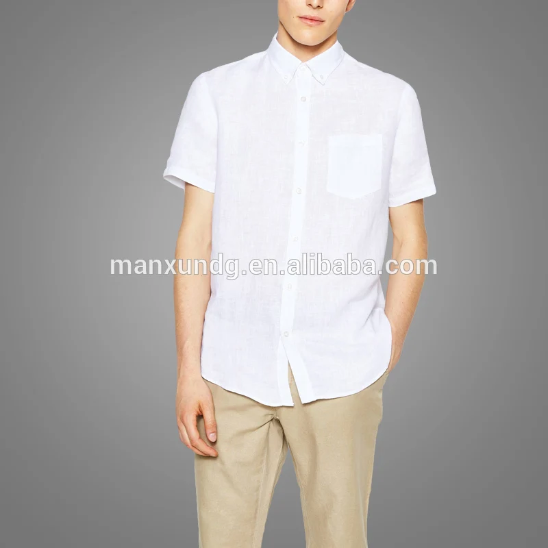 Latest Shirt Designs For Men Casual White Pocket Mens Dress Shirts