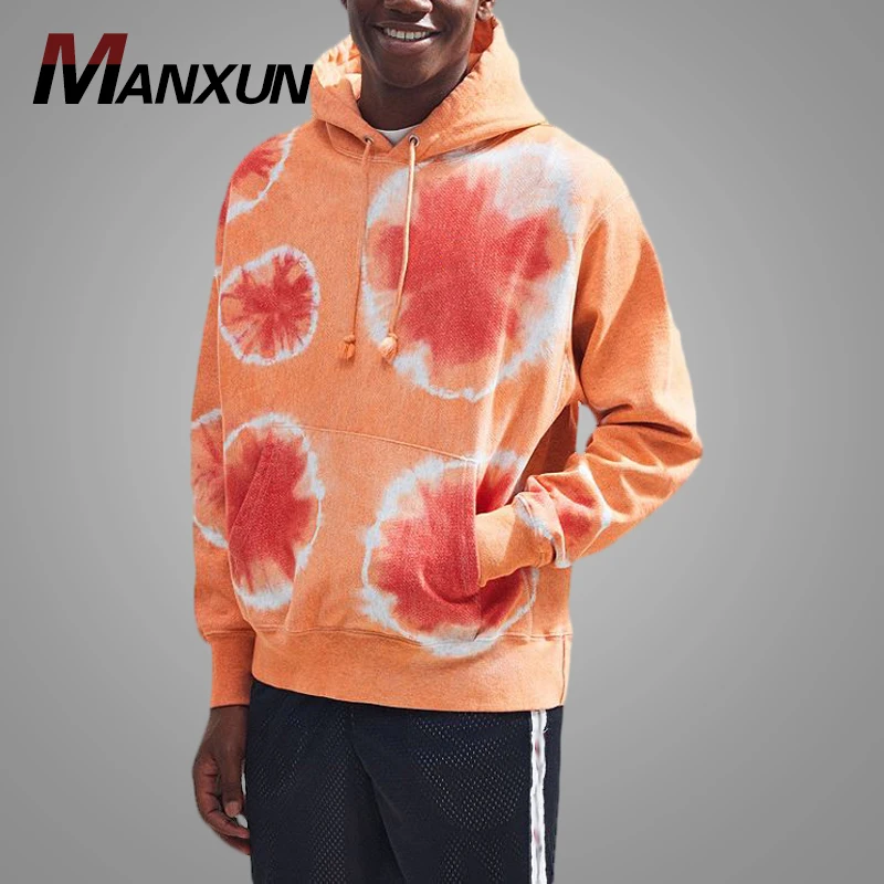 Fashion Orange Autumn Warm Hoodie Custom Color Full Sleeve Oversized Mens Hoodie