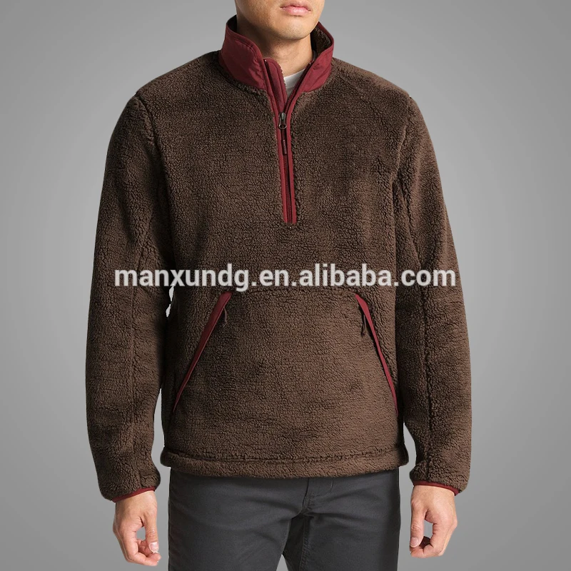 Fashion Men Oversized Sherpa Fleece Full Zip Jacket Custom Winter Jacket For Men Cheap China Wholesale Clothing