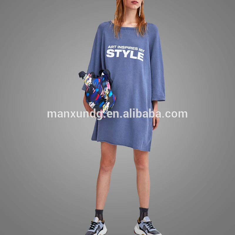 Printed Custom Logo Oversized Tshirt Dresses 3