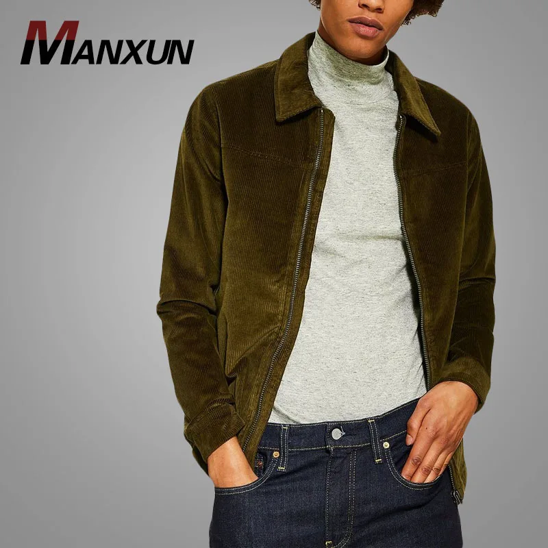 2018 Hot Sell Wholesale Fashion Corduroy Organic Cotton Jackets Custom Jackette For Men High Quality Apparel